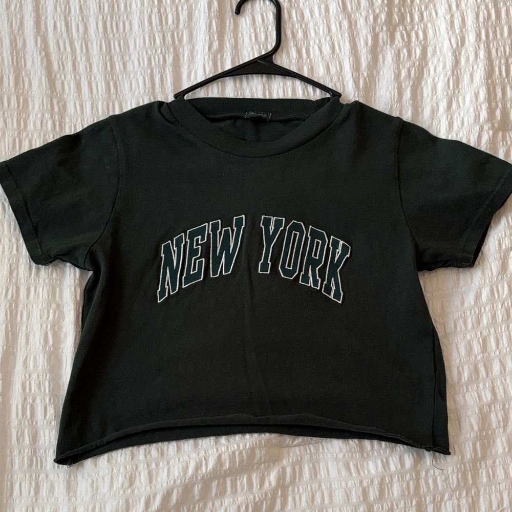 Brandy Melville/John Galt Green 'New York' Crop Top - One Size